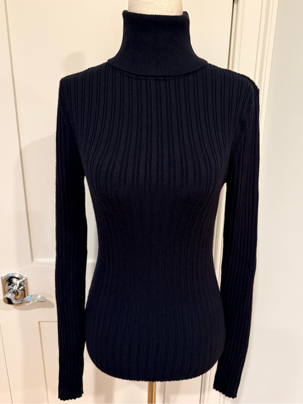 Ramy Brook Black Ribbed Turtleneck Sweater